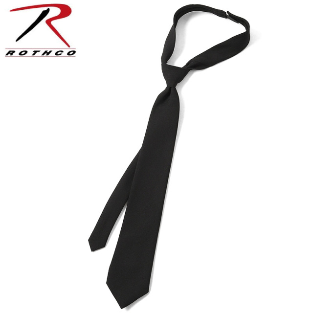 ★カートで割引対象品★ROTHCO ロスコ 米国警察使用 ネクタイ HOOK&LOOP BLACK【T】