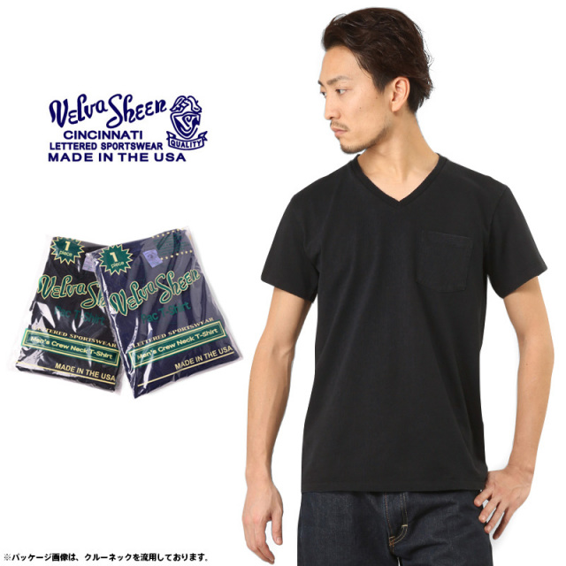★特別割引セール★Velva Sheen ベルバシーン 1614006 INDIGO Vネック パックTシャツ★【T】