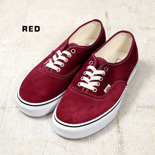 90年代 VANSバンス オーセンティック USA製 コーデュロイ赤 サイズ7