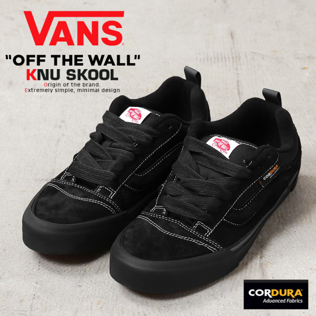 【即日出荷対応】VANS ヴァンズ VN000CRPBMA KNU SKOOL スニーカー CORDURA MIX BLACK USA企画【キャンペーン対象外】【T】