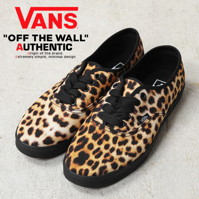 大人気★VANS オーセンティック ロープロ★LEOPARD ユニセックス Authentic Lowpro Leopard Shoe in Brown / Black | Vans