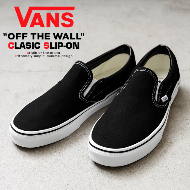 【即日出荷対応】VANS ヴァンズ VN000EYEBLK CLASSIC SLIP-ON スニーカー BLACK USA企画【キャンペーン対象外】【T】