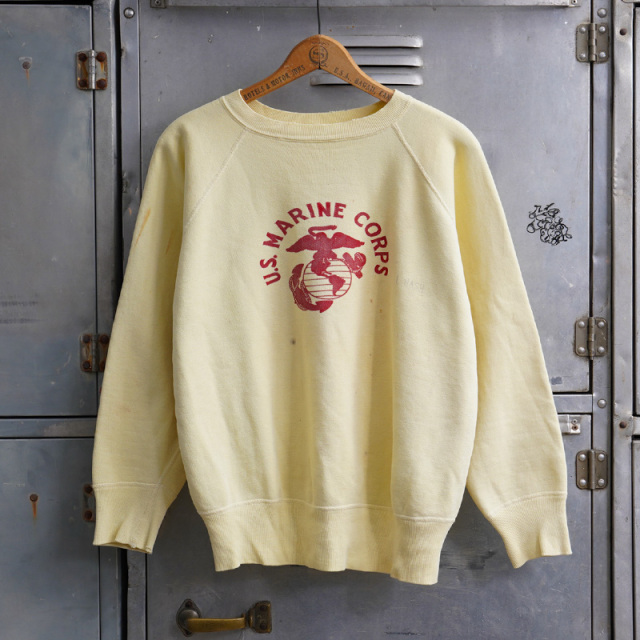 1950s U.S.M.C. エンブレムプリント スウェットシャツ about L【T】【キャンペーン対象外】