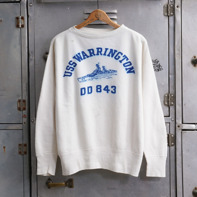 1950s Champion USS Warrington DD-843 プリントスウェット about XL【T】【キャンペーン対象外】