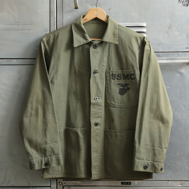 実物 新品 デッドストック 米海兵隊 U.S.M.C. HBT ユーティリティジャケット P-41パターン【T】【キャンペーン対象外】