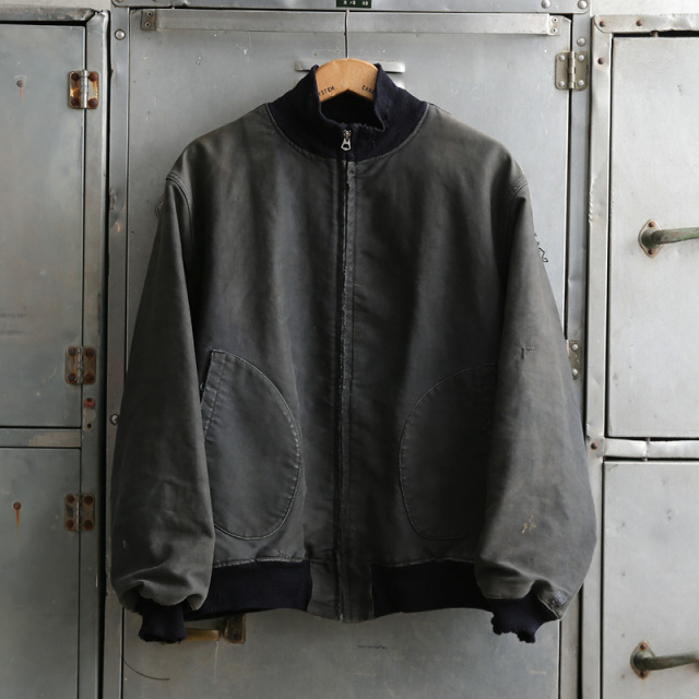WW2 U.S.NAVY ジップデッキジャケット 希少ビッグサイズ46【T】【キャンペーン対象外】