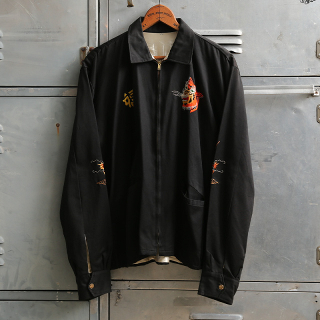 1965s VIETNAM DA-NANG マップ刺繍 虎×龍 ベトジャン BIG SIZE about XLサイズ【T】【キャンペーン対象外】