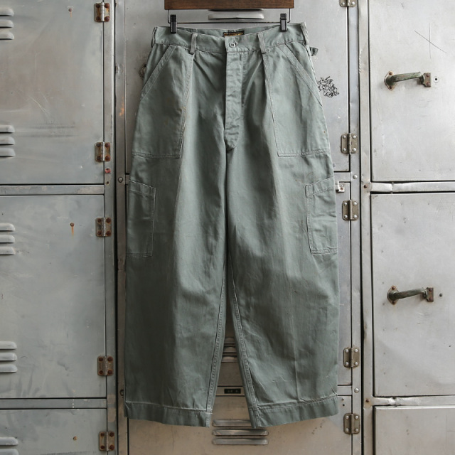 実物 USED 米空軍 U.S.AIR FORCE 1957年契約 コットンサテン ユーティリティトラウザーズ SHADE 509【T】【キャンペーン対象外】