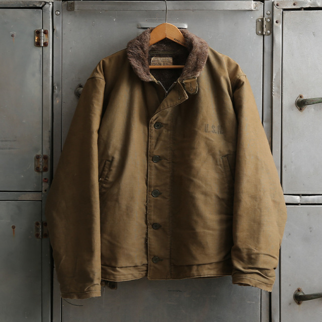 1940s U.S.NAVY N-1 デッキジャケット AOG54 ステンシル ビッグサイズ 44【T】【キャンペーン対象外】