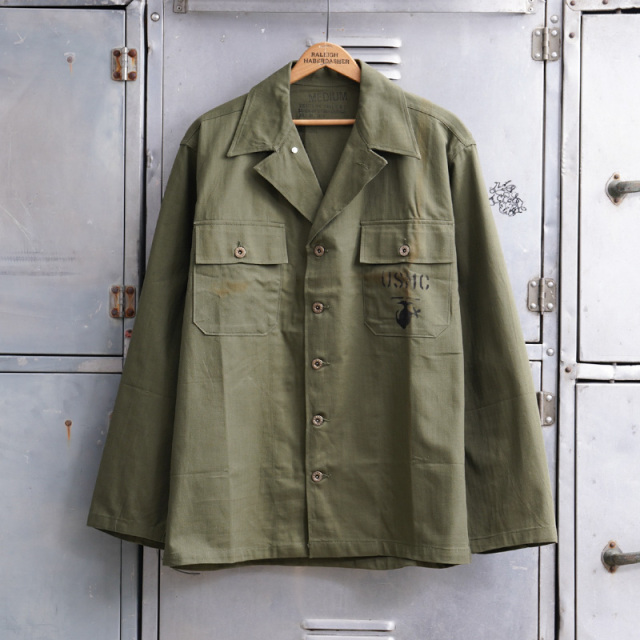 1949 U.S.M.C. HBT ユーティリティシャツ メタルボタン仕様 デッドストック MEDIUM【T】【キャンペーン対象外】