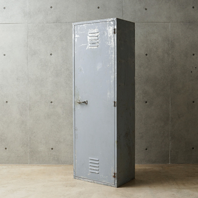 1940s US NAVY ALUMINUM SINGLE LOCKER ヴィンテージ アルミ シングルロッカー【29】【T】【キャンペーン対象外】