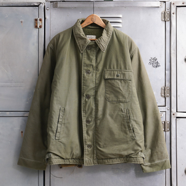 1980s U.S.NAVY A-2 デッキジャケット LARGE【T】【キャンペーン対象外】