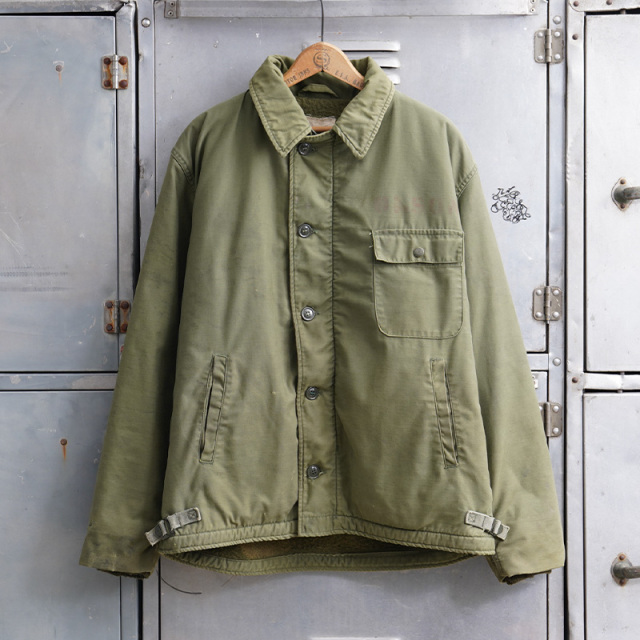 1970s-1980s U.S.NAVY A-2 デッキジャケット LARGE(42-44)【T】【キャンペーン対象外】
