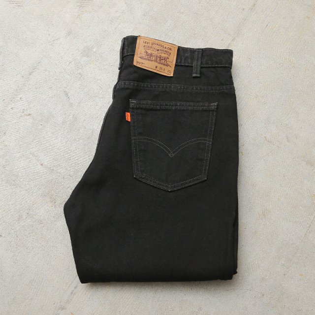 1990s Levi's 517 ブラックデニムパンツ Made in USA W36【T】【キャンペーン対象外】
