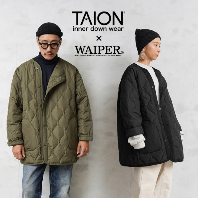 【即日出荷対応】TAION タイオン TAION-WA2201ML WAIPER別注 MILITARY キルティング ダウンジャケット TYPE M-65 PARKA LINER【キャンペーン対象外】【T】ミリタリー