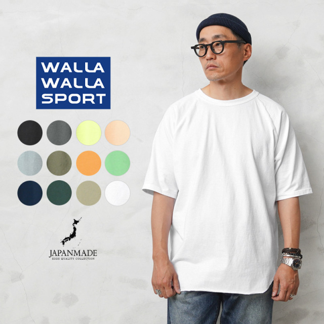 ☆大幅割引中☆【即日出荷対応】WALLA WALLA SPORT ワラワラスポーツ WW040053-SR・WW030180-SR 1/2 LOOSE BASEBALL クルーネックTシャツ 日本製【キャンペーン対象外】【T】