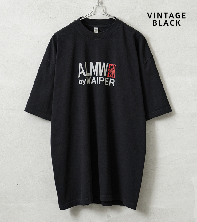 ALMW by WAIPER WILA-CRACKED-VINTAGE CRACKED PRINT T-Shirt