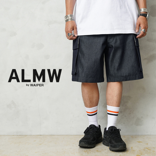 ALMW by WAIPER WILA-M47S FRENCH ARMY M-47 FIELD DENIM CARGO SHORTS