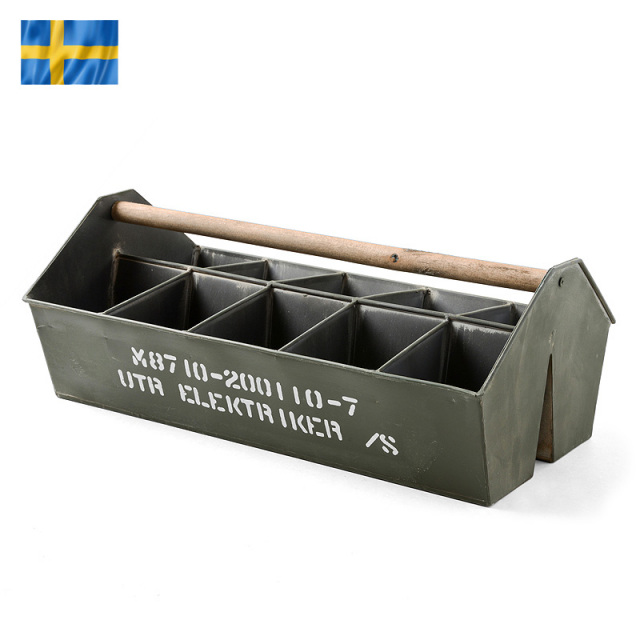 ★カートで割引対象品★新品 スウェーデン軍 ウッドハンドルキャリーツールケース【T】