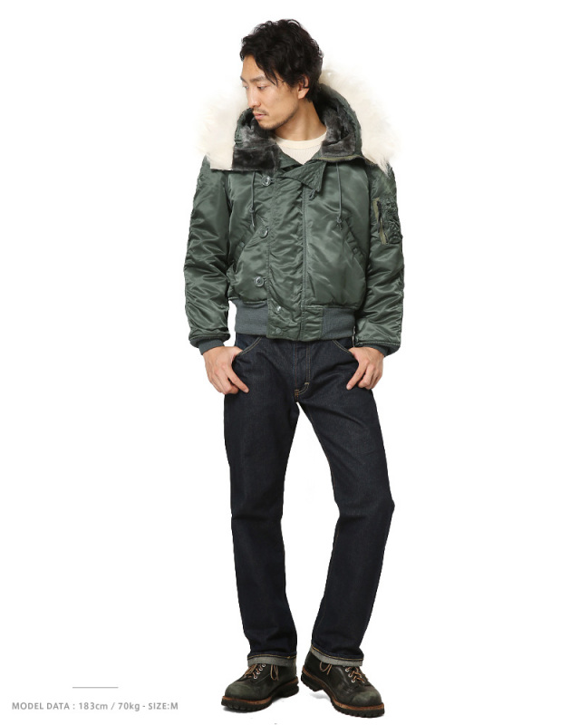 N2B フライトジャケット サイズM Mサイズのみ]コリンズ フライトジャケット N-2B FLIGHT PARKA BY
