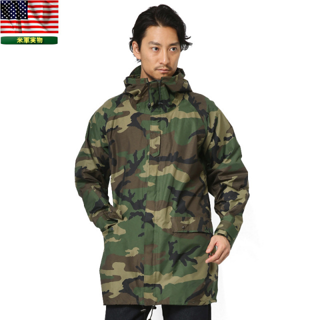 実物 新品 米軍 IMPROVED レインパーカー WOODLAND 米軍放出品 ミリタリーファッション 軍服 迷彩服【キャンペーン対象外】【T】