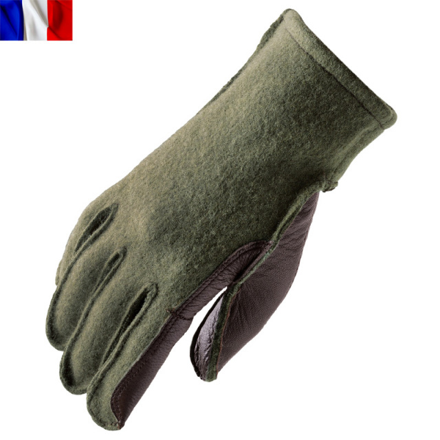 ☆今だけ15%OFF☆実物 新品 フランス軍 ウールレザーグローブ 革手袋【キャンペーン対象外】【T】ミリタリー