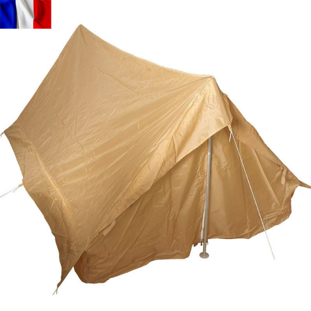 ☆今だけ15%OFF☆実物 新品 フランス軍 F1 テントセット 2人用 ベージュ【キャンペーン対象外】【T】ミリタリー