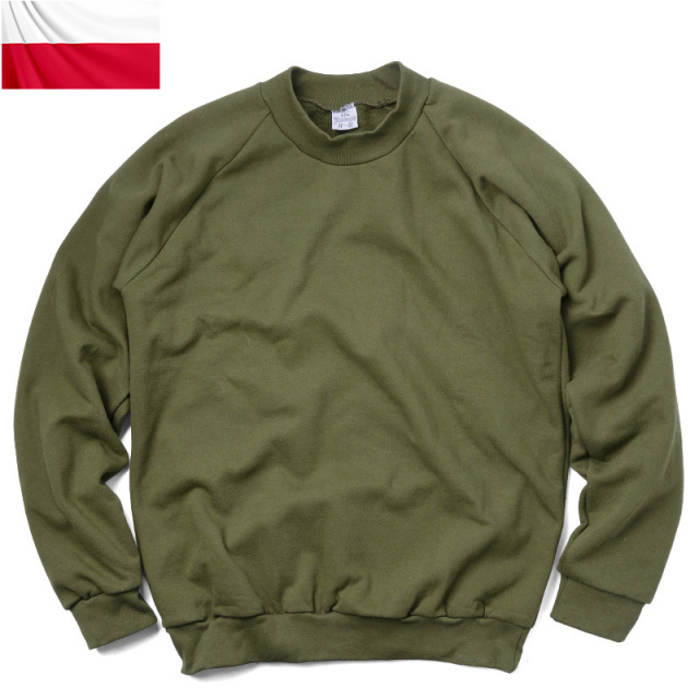 ☆今だけ15%OFF☆実物 新品 ポーランド軍 スウェット OLIVE ミリタリーファッション 軍服【キャンペーン対象外】【T】