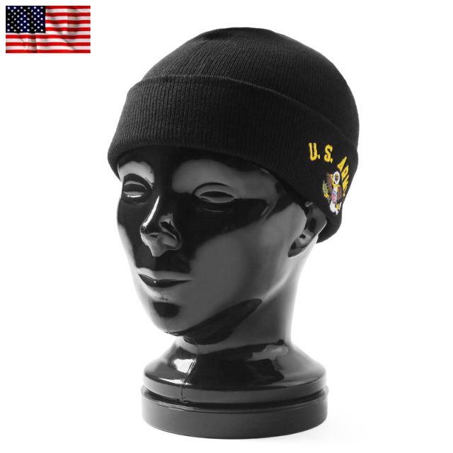 ★カートで割引対象品★【ネコポス便対応】新品 米軍 OTTO社製 ミリタリーニットキャップ #3 U.S. ARMY logo ミリタリー【T】