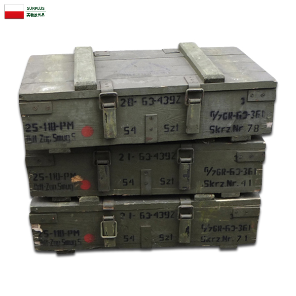 ☆今だけ15%OFF☆実物 ポーランド軍 AMMO BOX アンモ ウッドボックス LONG USED 弾薬箱【キャンペーン対象外】【T】ミリタリー