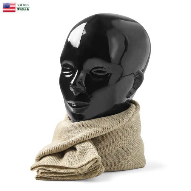 実物 新品 米軍ウールマフラー TAN【キャンペーン対象外】【T】ミリタリー