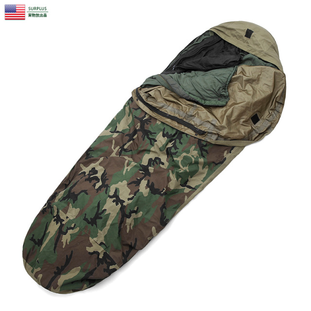 ☆今だけ15%OFF☆実物 USED 米軍 MODULAR SLEEP SYSTEM 4 PART スリーピングバッグカバーセット WOODLAND CAMO 寝袋 シュラフ【キャンペーン対象外】【T】ミリタリー