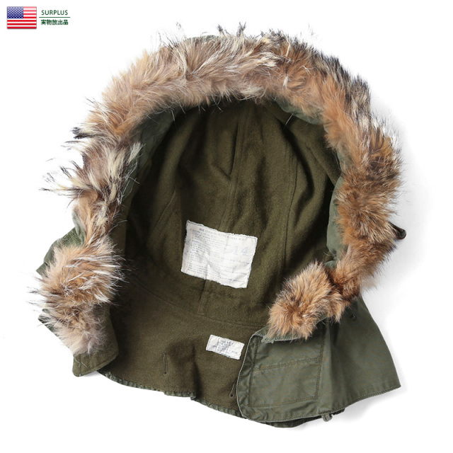 ☆今だけ15%OFF☆実物 USED 米軍 M-65用フード コヨーテファー【キャンペーン対象外】 米軍放出品 ミリタリーファッション【I】