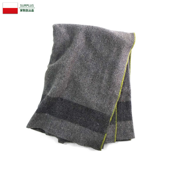 デッドストック ポーランド軍 ウールブランケット 毛布 放出品