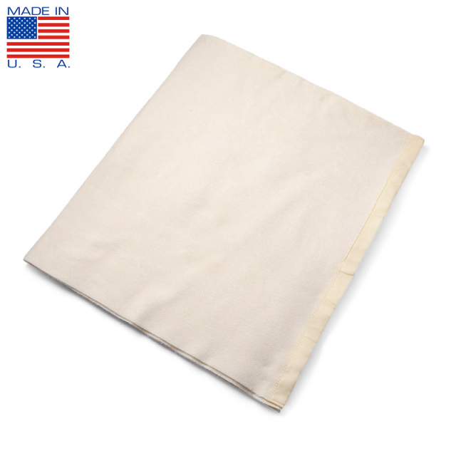 ★カートで割引対象品★MADE IN USA フリースブランケット OFF WHITE【I】
