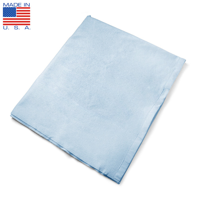 ★カートで割引対象品★MADE IN USA フリースブランケット BLUE【I】