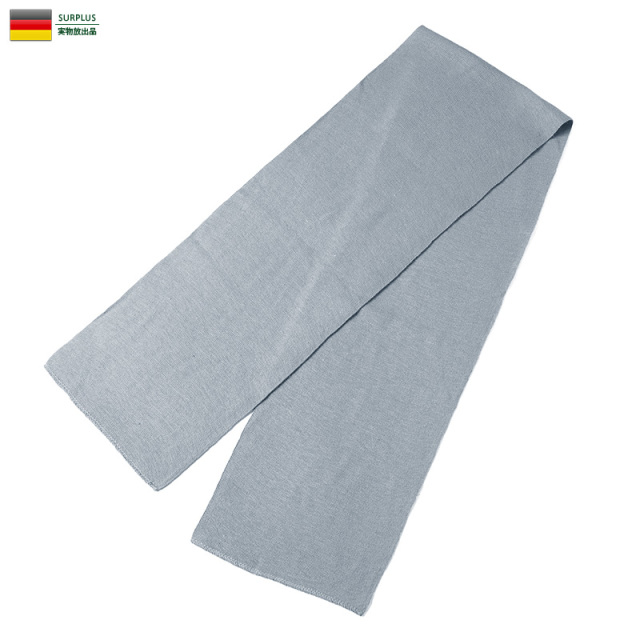 ☆今だけ15%OFF☆【ネコポス便対応】実物 新品 ドイツ軍 スカーフマフラー GREY ミリタリー 軍放出品【キャンペーン対象外】【I】