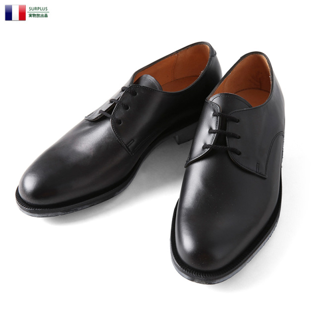 実物 新品 フランス軍 TORTORA社製 レザー オフィサーシューズ ミリタリーファッション 軍放出品【キャンペーン対象外】【I】