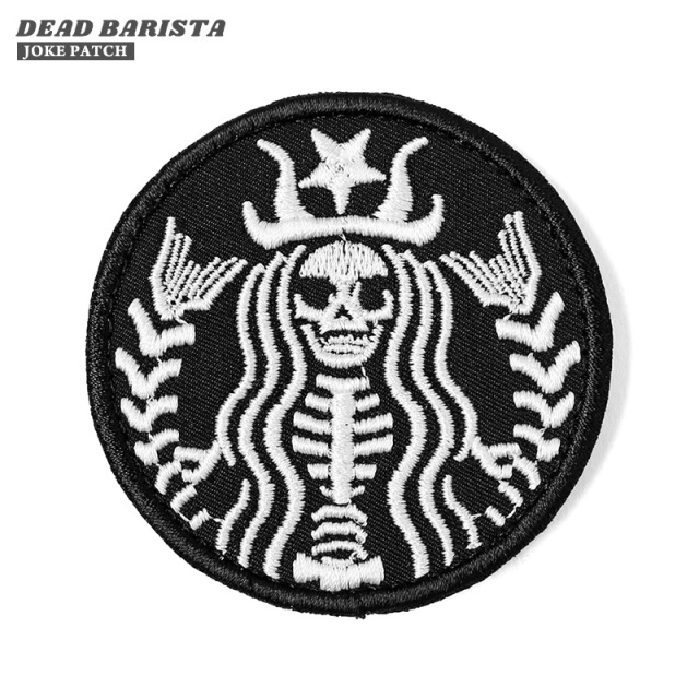 【即日出荷対応】【ネコポス便対応】DEAD BARISTA ベルクロワッペン / ジョークパッチ【キャンペーン対象外】【T】