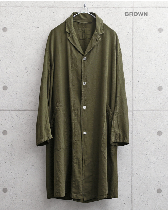 H BEAUTY&YOUTH ウールボタンレスコート カーキグリーン L H BEAUTY&YOUTH ウールボタンレスコート カーキグリーン L