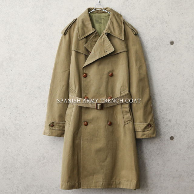 実物 USED スペイン軍 トレンチコート【キャンペーン対象外】【I】ミリタリーファッション 軍服