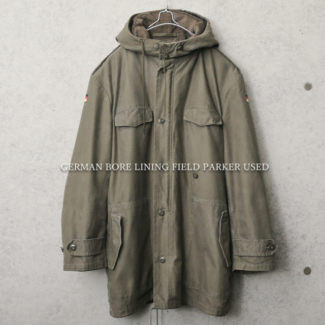 ☆今だけ15%OFF☆実物 USED ドイツ軍 ボアライニング フィールドパーカー OD【キャンペーン対象外】【I】ミリタリーファッション 軍服