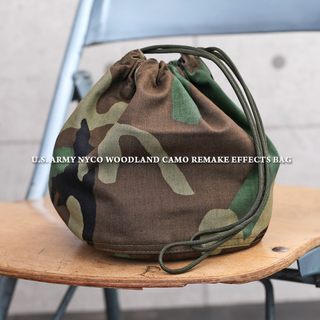 【即日出荷対応】【ネコポス便対応】新品 米軍 NYCO ウッドランド迷彩 リメイク エフェクツバッグ【キャンペーン対象外】【T】ミリタリー