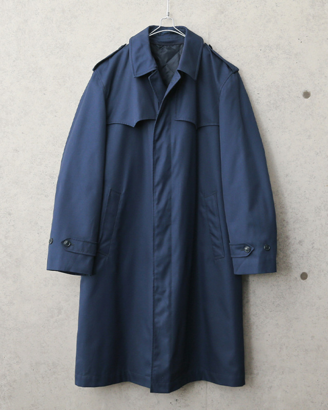 USED オランダ軍 ステンカラーコート キルティングライナー付き NAVY 