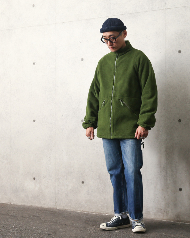 USED イギリス軍 フリースライナージャケット スタンドカラー  