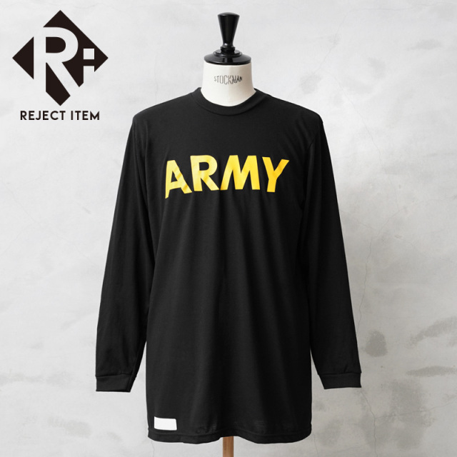 リジェクト 訳あり品 実物 USED 米軍 U.S.ARMY ブラック トレーニング ロングスリーブ Tシャツ【キャンペーン対象外】【I】 ミリタリー