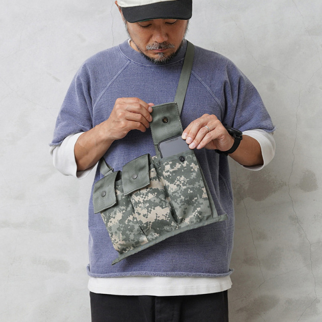 実物 新品 デッドストック 米軍 MOLLE II 6 MAGAZINE バンダリアポーチ ACU【キャンペーン対象外】【I】ミリタリー