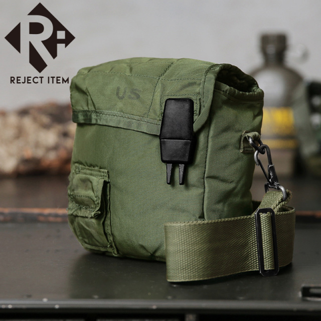 リジェクト 訳あり品 実物 USED 米軍 2QT ウォーターキャンティーンカバー ショルダーバッグ OLIVE【キャンペーン対象外】【I】 ミリタリー