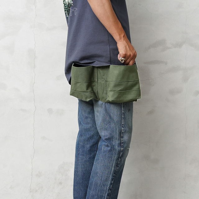 実物 新品 デッドストック 米軍 キャンバス ワークエプロン バッグ【キャンペーン対象外】【I】ミリタリー