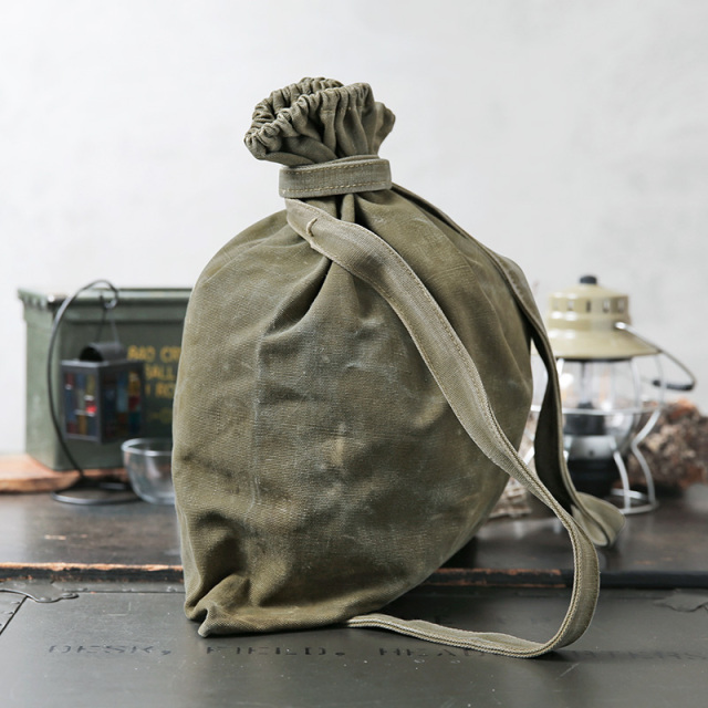 2 希少 ビンテージ フランス軍 ダッフルバッグ リネン ミリタリー USED  